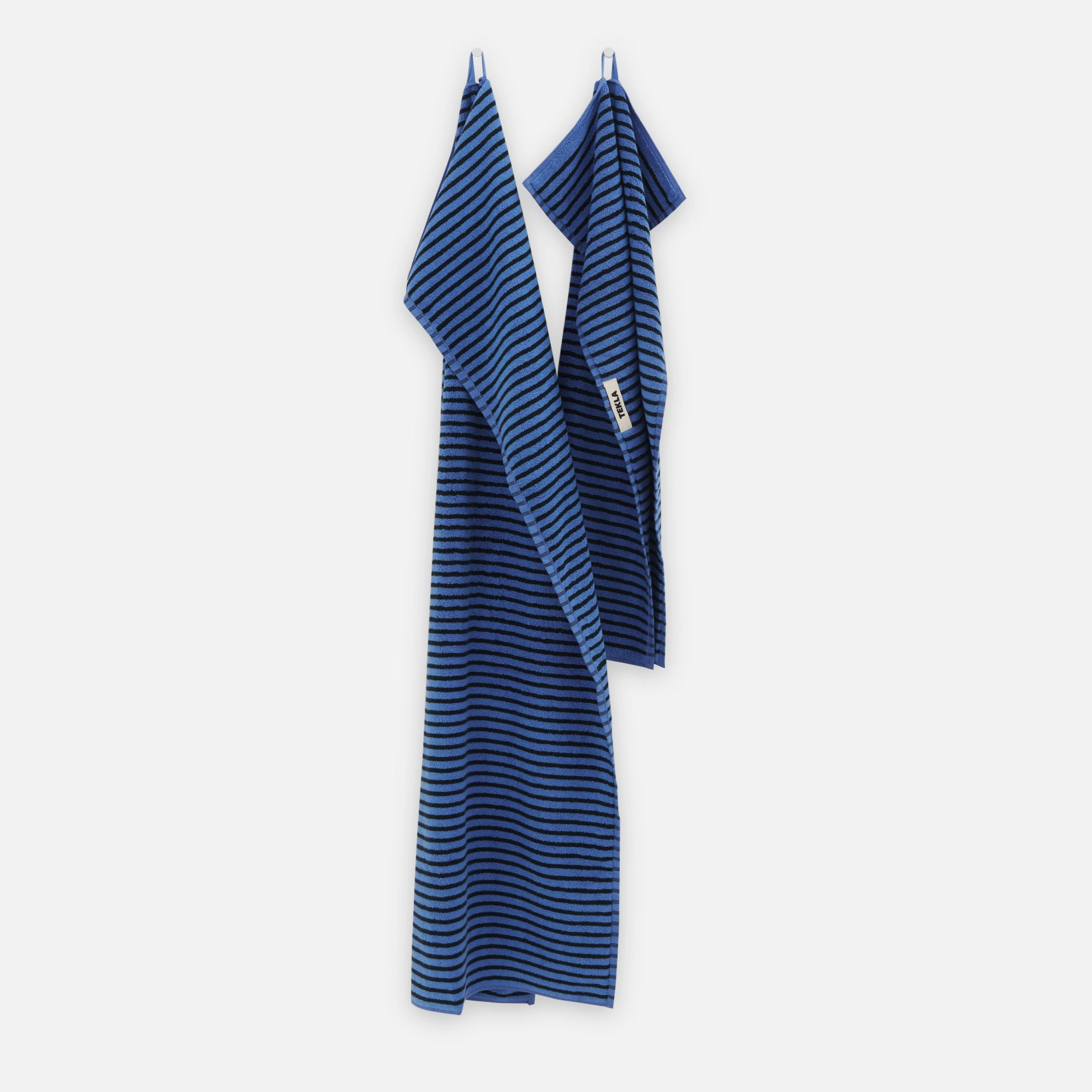 Terry Towel Blue and Black