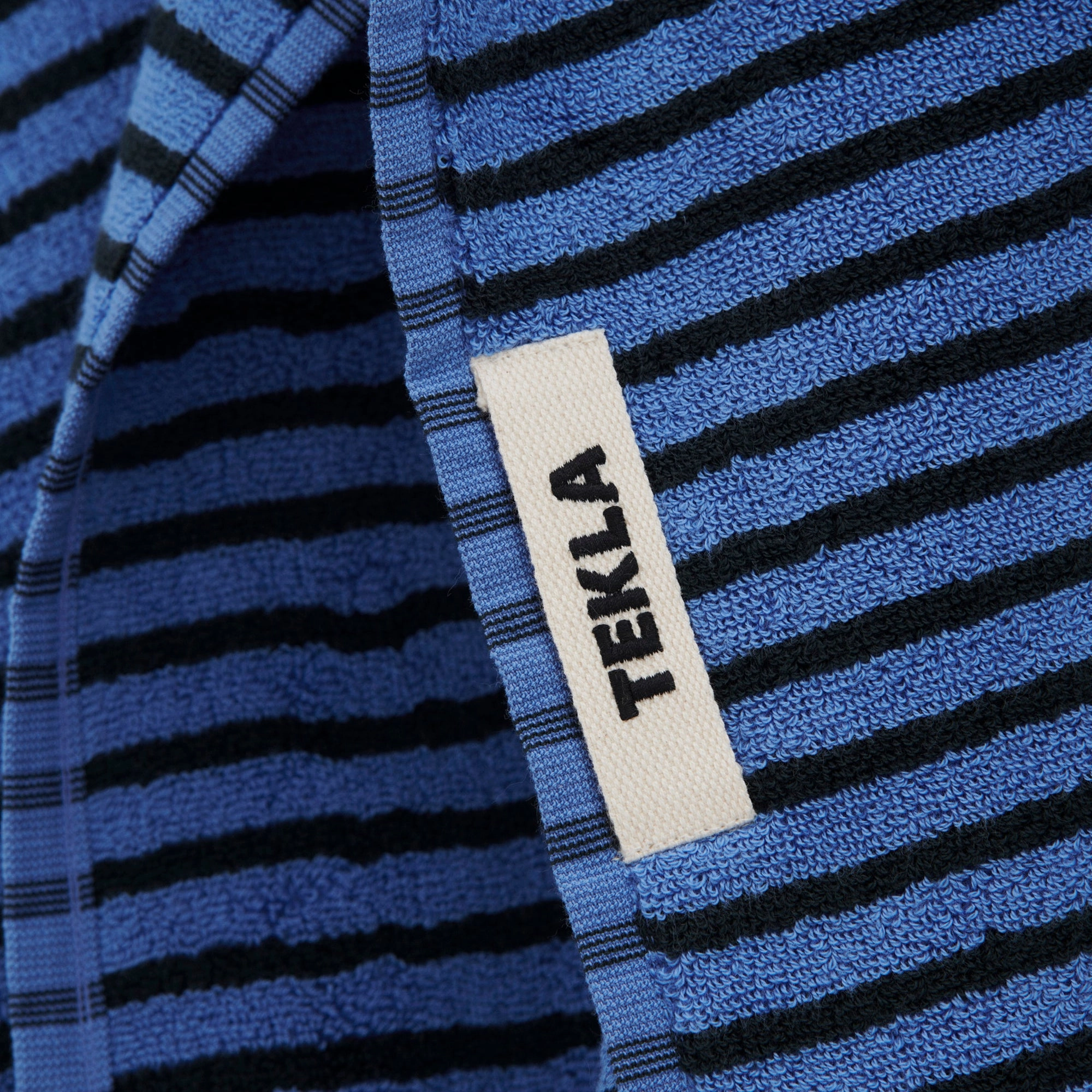 Terry Towel Blue and Black