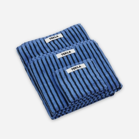 Terry Towel Blue and Black