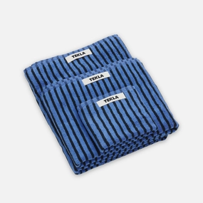 Terry Towel Blue and Black