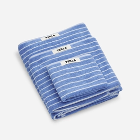 Terry Towel Clear Blue Stripes