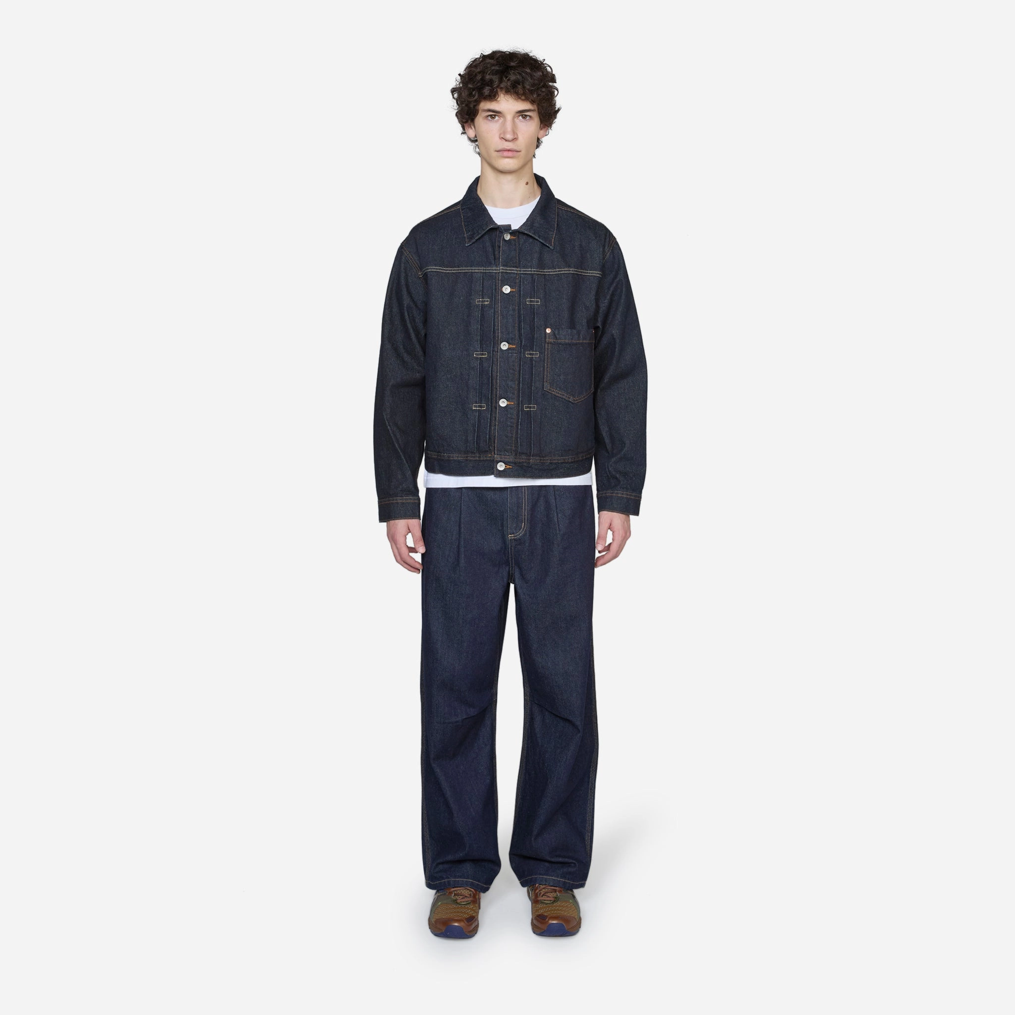Type-1 Denim Trucker Jacket One Washed