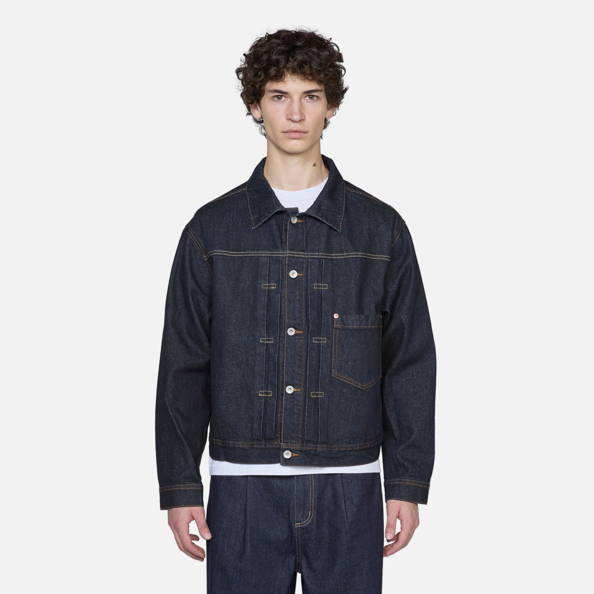 Type-1 Denim Trucker Jacket One Washed