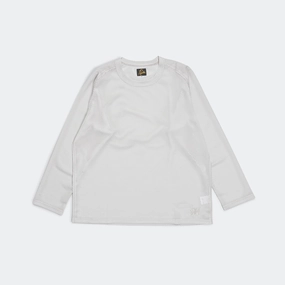 U-Neck LS Tee - Light Grey Raschel Lace