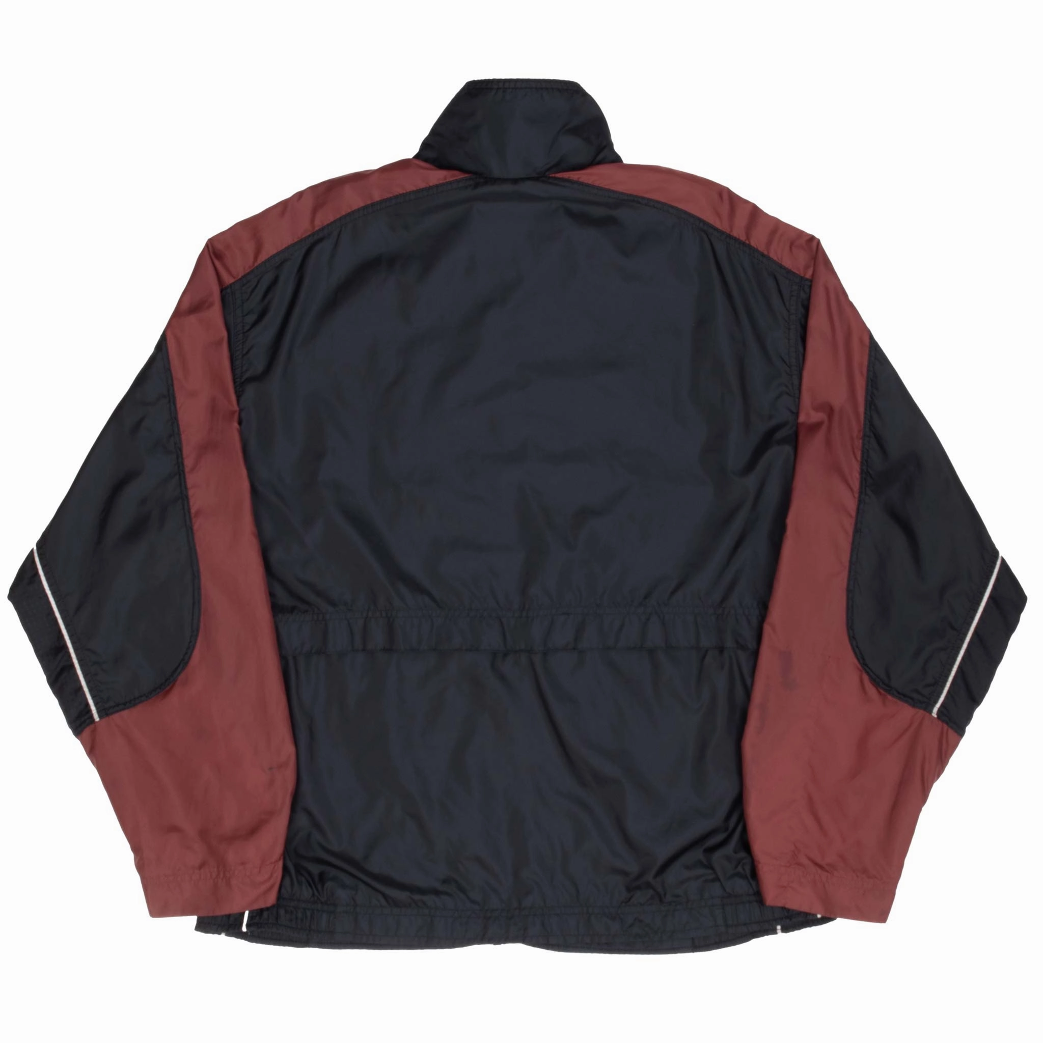 VINTAGE NIKE CLASSIC SWOOSH BLACK WINDBREAKER JACKET 1990S SIZE LARGE