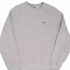 VINTAGE NIKE CLASSIC SWOOSH GRAY SWEATSHIRT 2000S SIZE LARGE