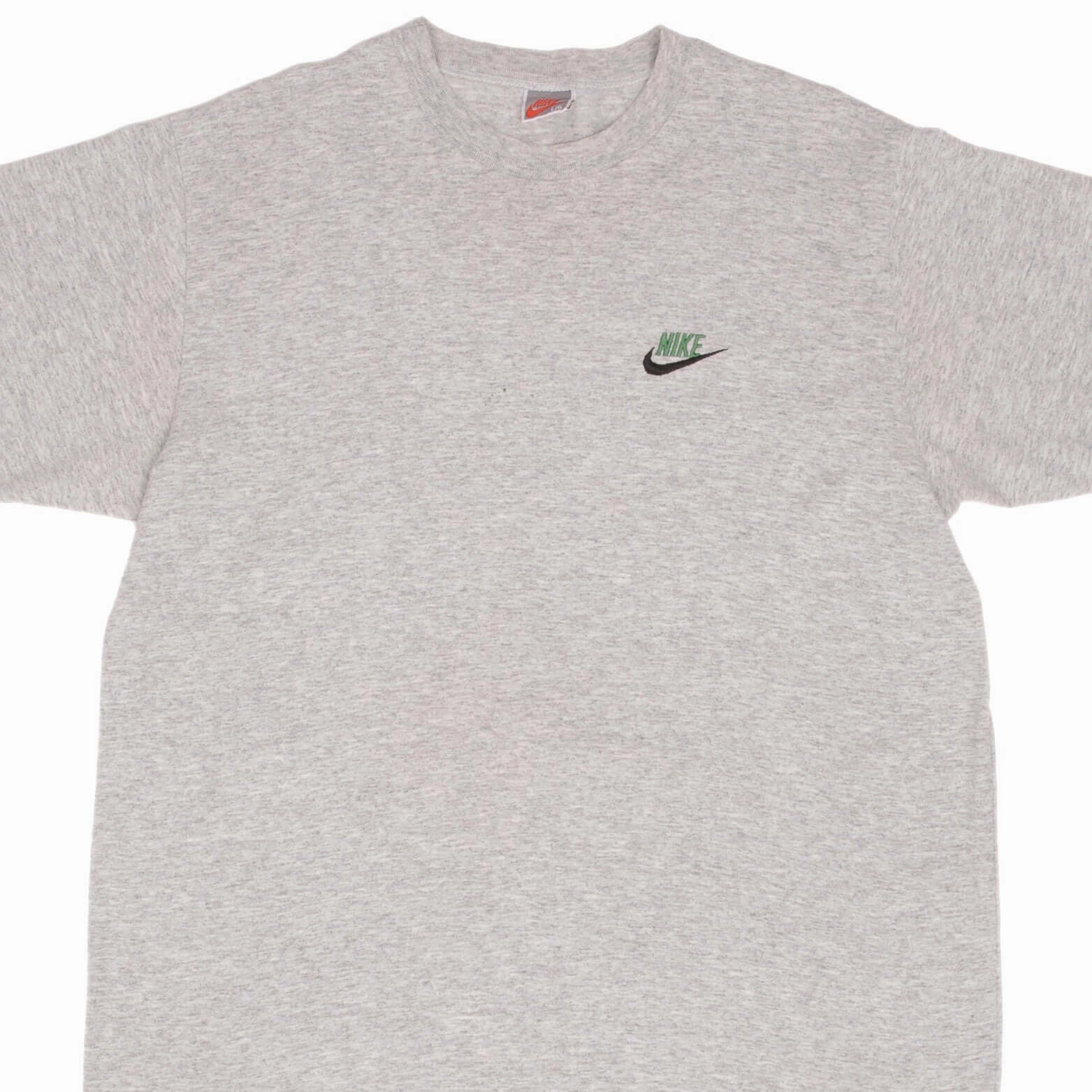 VINTAGE NIKE CLASSIC SWOOSH GRAY TEE SHIRT 1980S SIZE LARGE