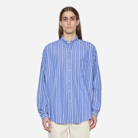Washed Bload Longsleeve Shirt Blue