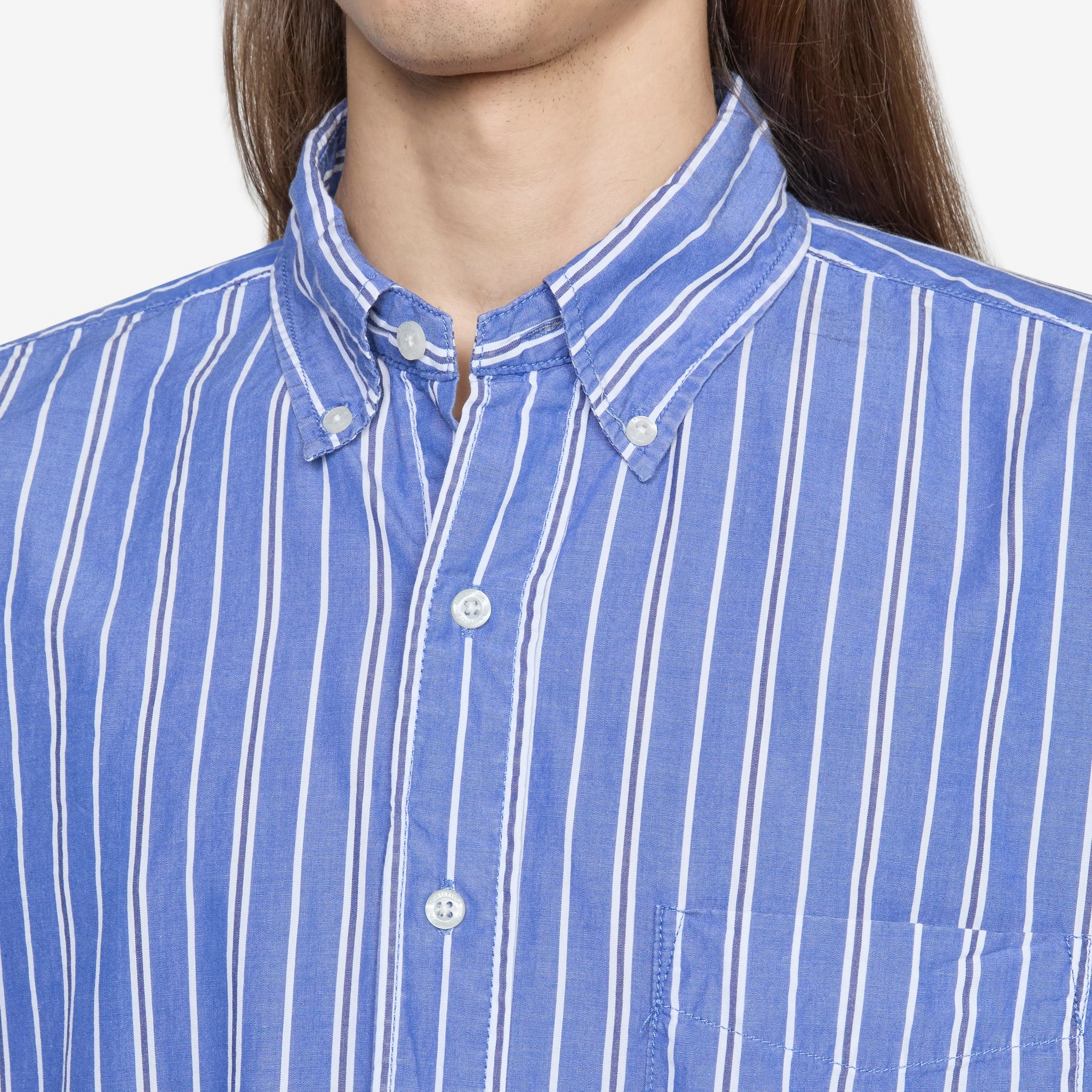 Washed Bload Longsleeve Shirt Blue