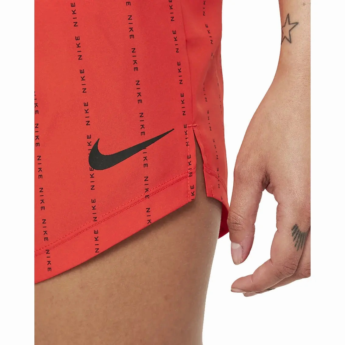 Womens Nike Dri-FIT Tempo Luxe Icon Clash - Chile Red / Black