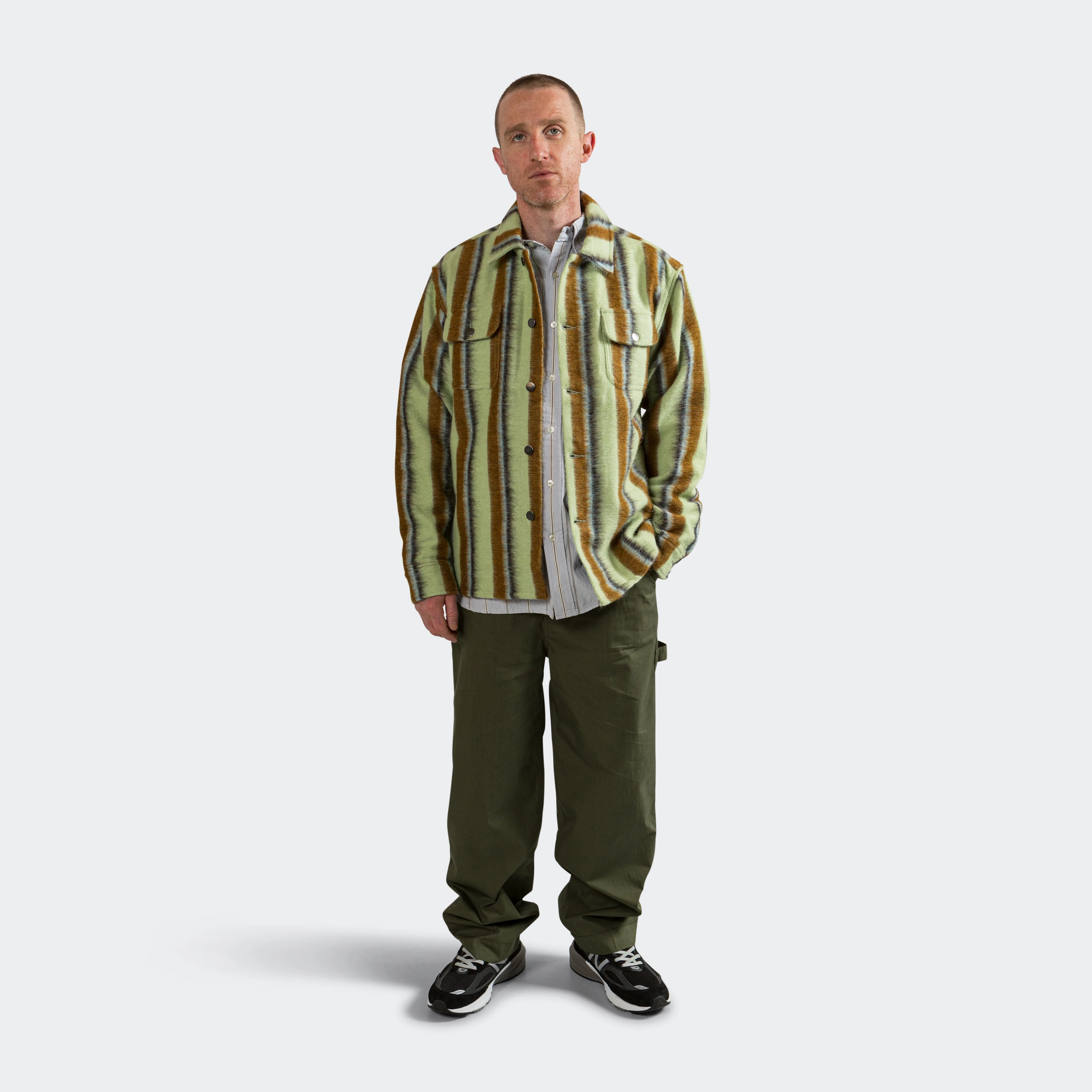 Work Jacket - Green Stripe
