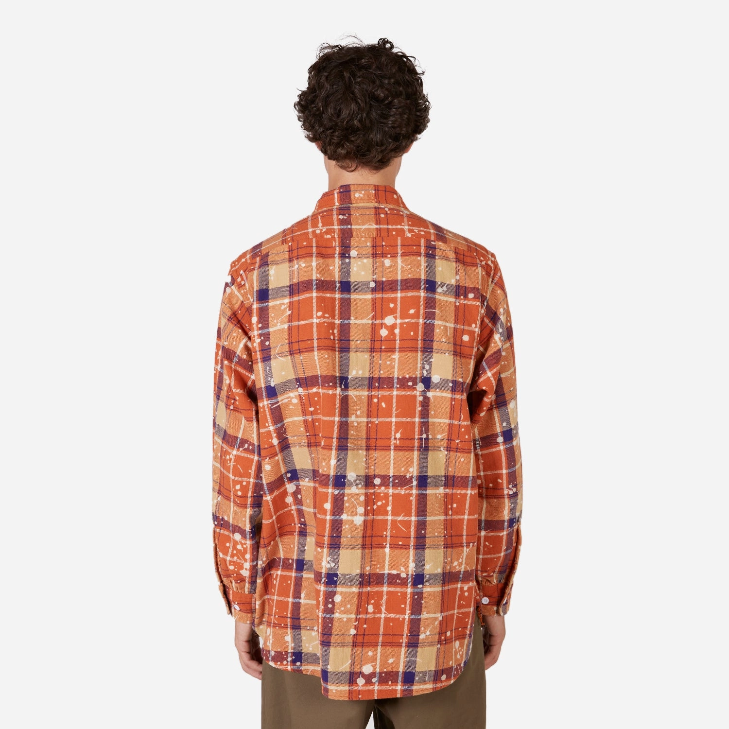 Work Shirt Discharge Print Classic Fit Orange